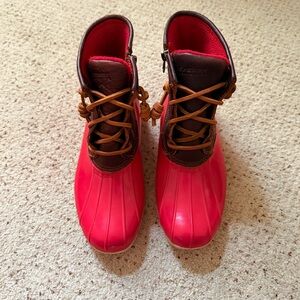 Sperry Red and Brown Women's Boots